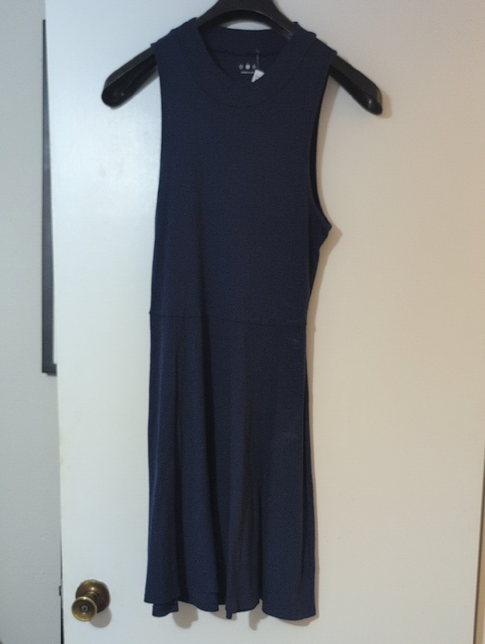 ••• Three Dot Classic Blue Sleeveless Fit & Flare Dress